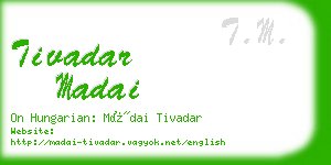 tivadar madai business card